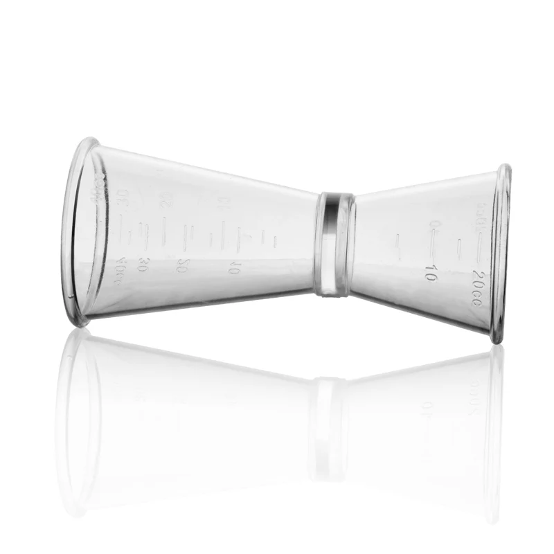 Multi-functional transparent PC resin double head measuring cup bubble tea and bar use Jigger