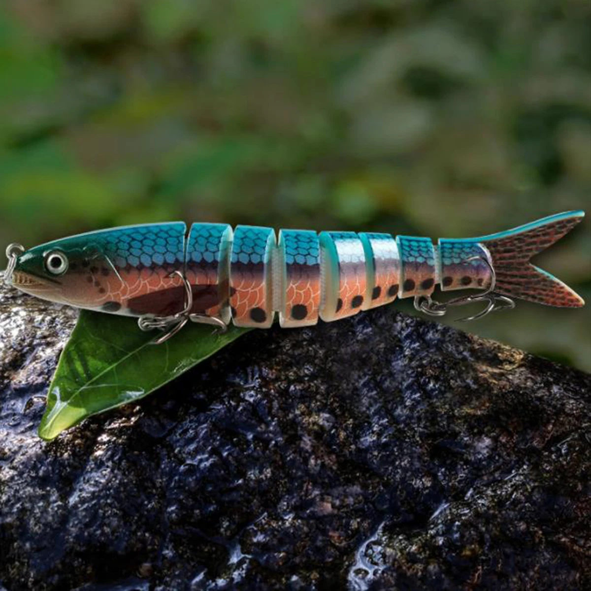  Topwater Bass Lures 135mm 20g for Freshwater Saltwater Lifelike Multi Jointed Swimbait Slow Sinking Animated Lure Hard