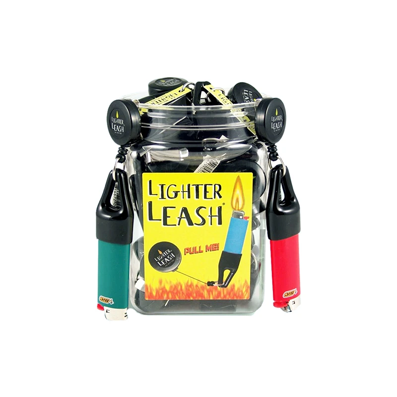 Hot selling styles customized logo direct personality stickers plastic portable key chain anti-theft Lighter Holder