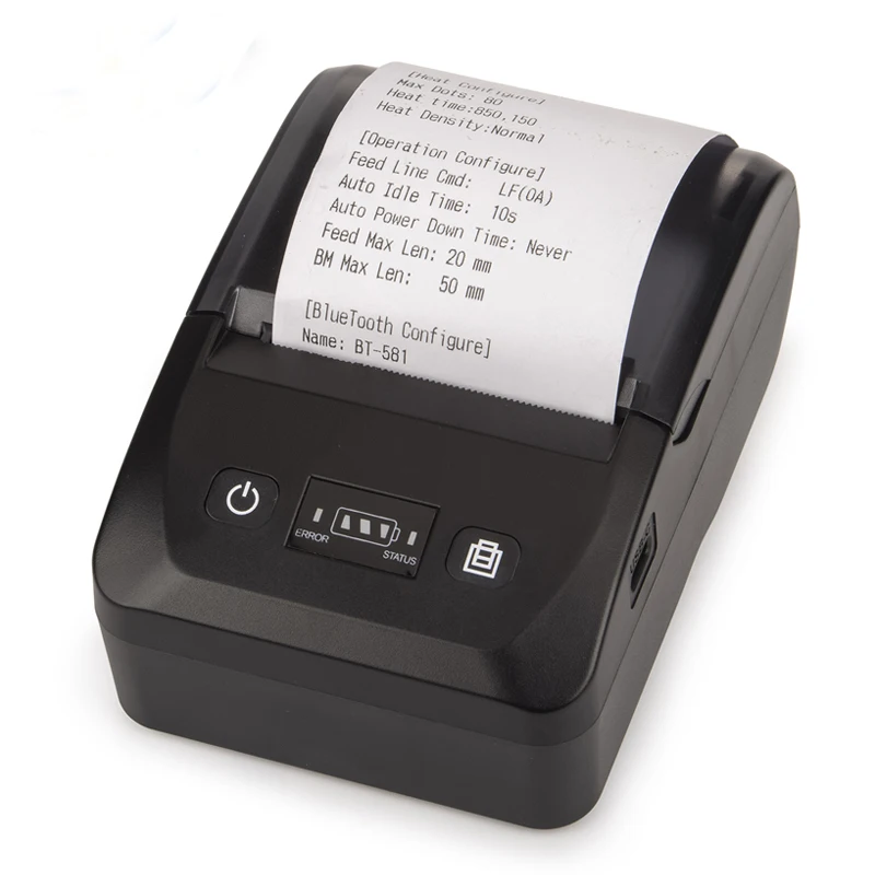 multifunction portable thermal printer 58mm portable factory direct sale  mini pos printer thermal BT-581