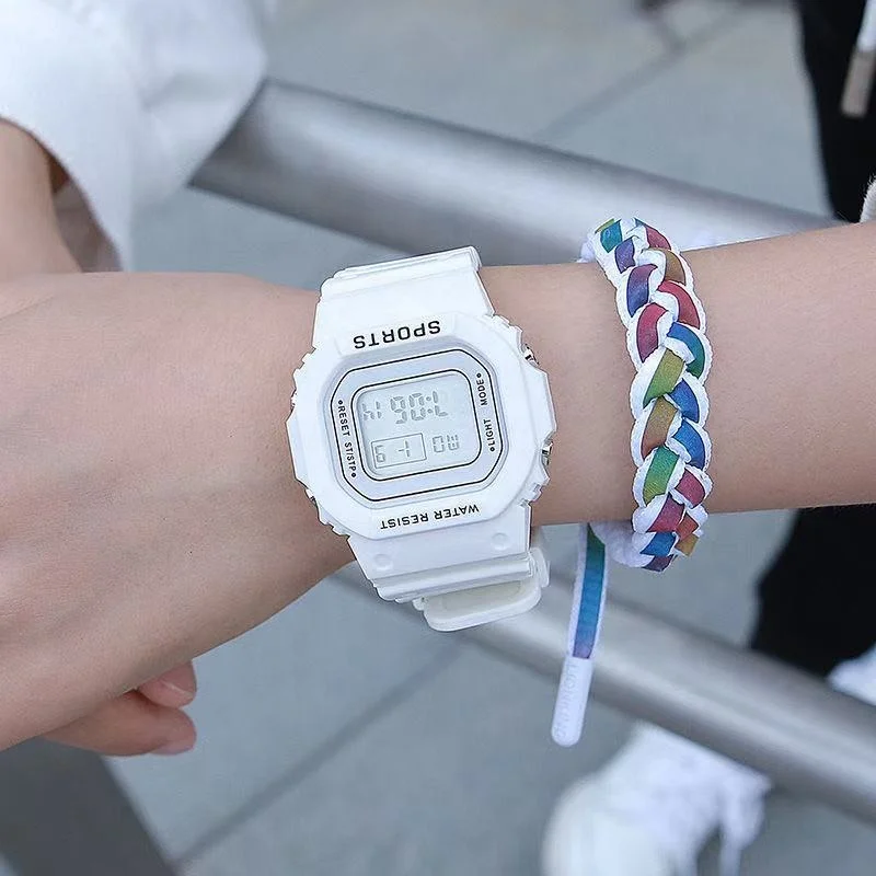 Новый стиль моды изготовленная на заказ женские часы спортивные цифровые наручные часы студенческие светодиодный дисплей часы женские и мужские цифровые часы