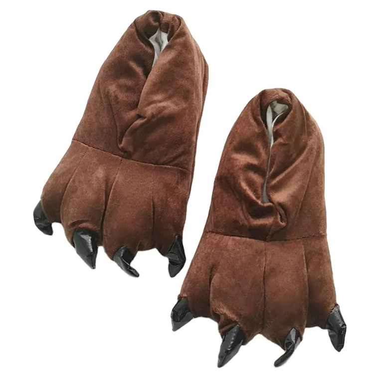 New Classic indoor winter warm slippers lovely cute paws animals home cotton shoes non-slip house