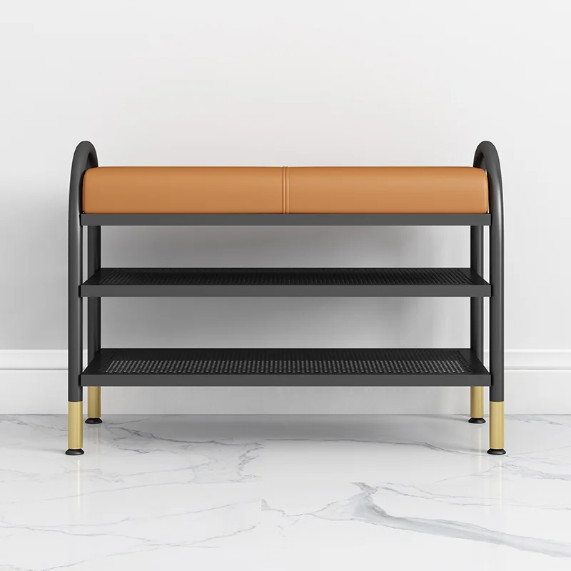 
Nordic shoe changing stool household long sitting cabinet door entrance sofa light luxury shoe stool 