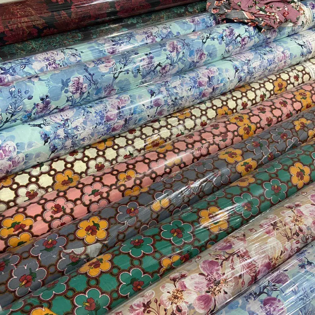 Direct selling stock viscose rayon printing fabric wholesale for South America
