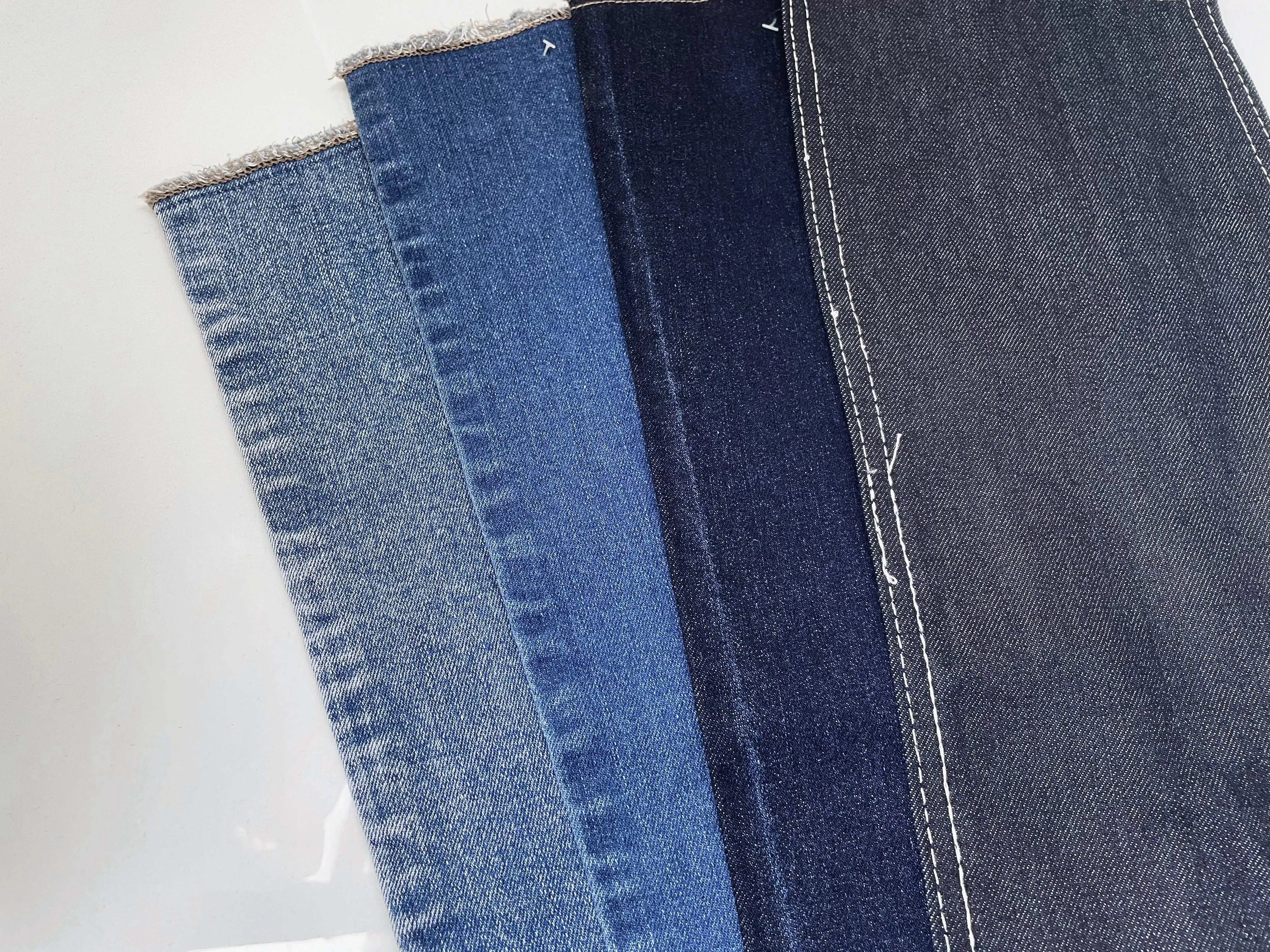 98/2 Cotton spandex 6.2 oz denim fabric woman jeans raw materials