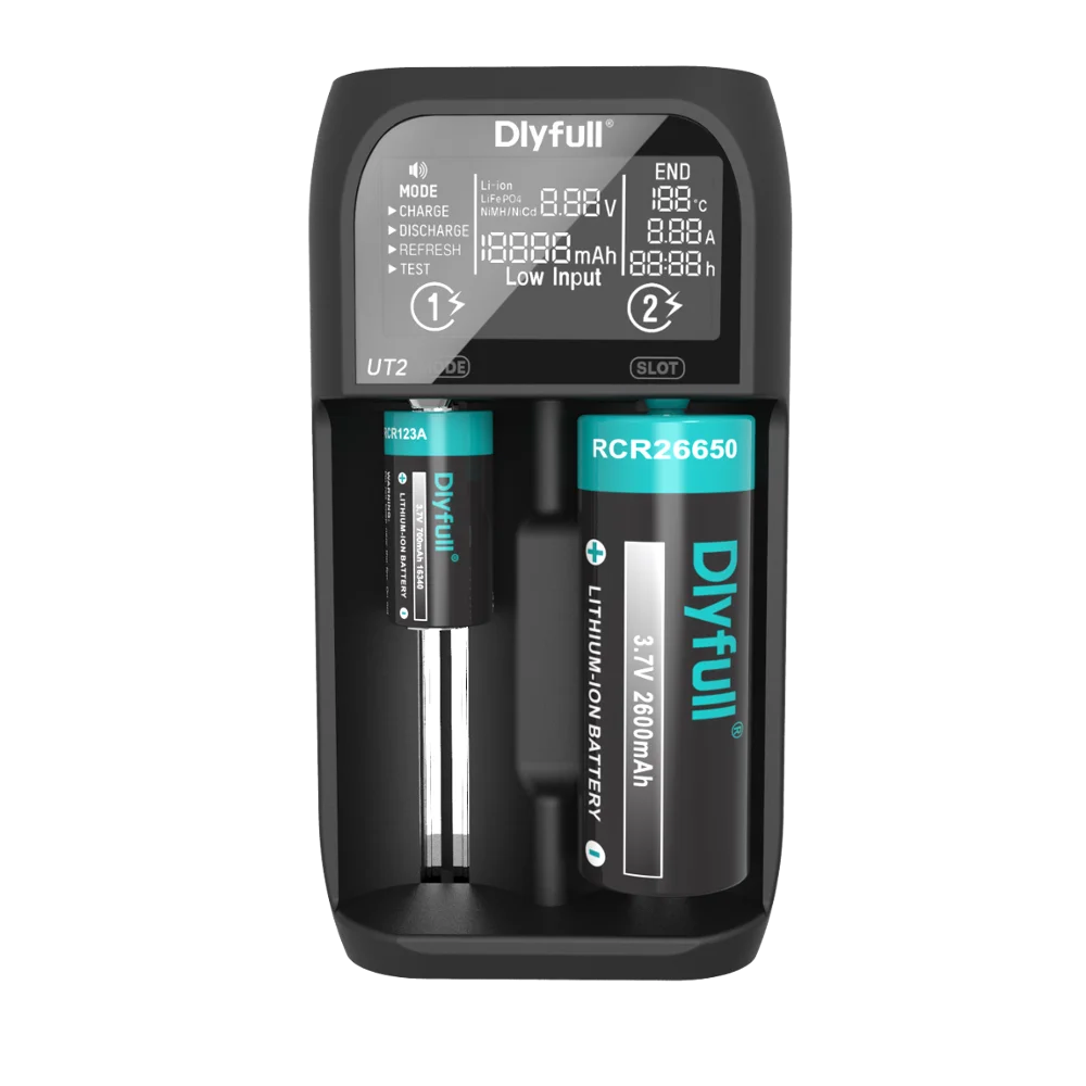 DLYFULL UT2  LCD Touch Screen Battery Charger Test Charger for Ni-MH Ni-CD  and Li-ion LiFePO4 Rechargeable Battery