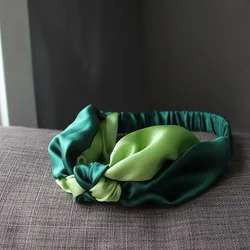 Custom Logo hair tie fashion satin hair bands for women