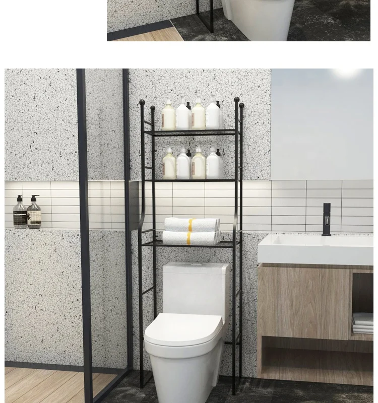 Cuarto de bano modern solid bathroom shelves washroom toilet rack Hand washing tray racks luxury washroom storage rack