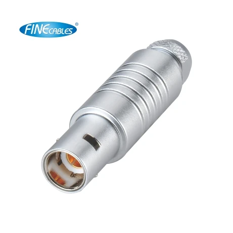 Finecables Video 0S/1S Series Equivalent Metal Coaxial Triaxial Push Pull Circular Connector