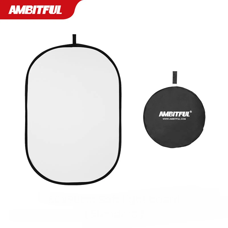 AMBITFUL 150 x 200cm 110cm Portable Oval Multi-Disc Transparent White Reflector Collapsible Studio Photo Diffuser