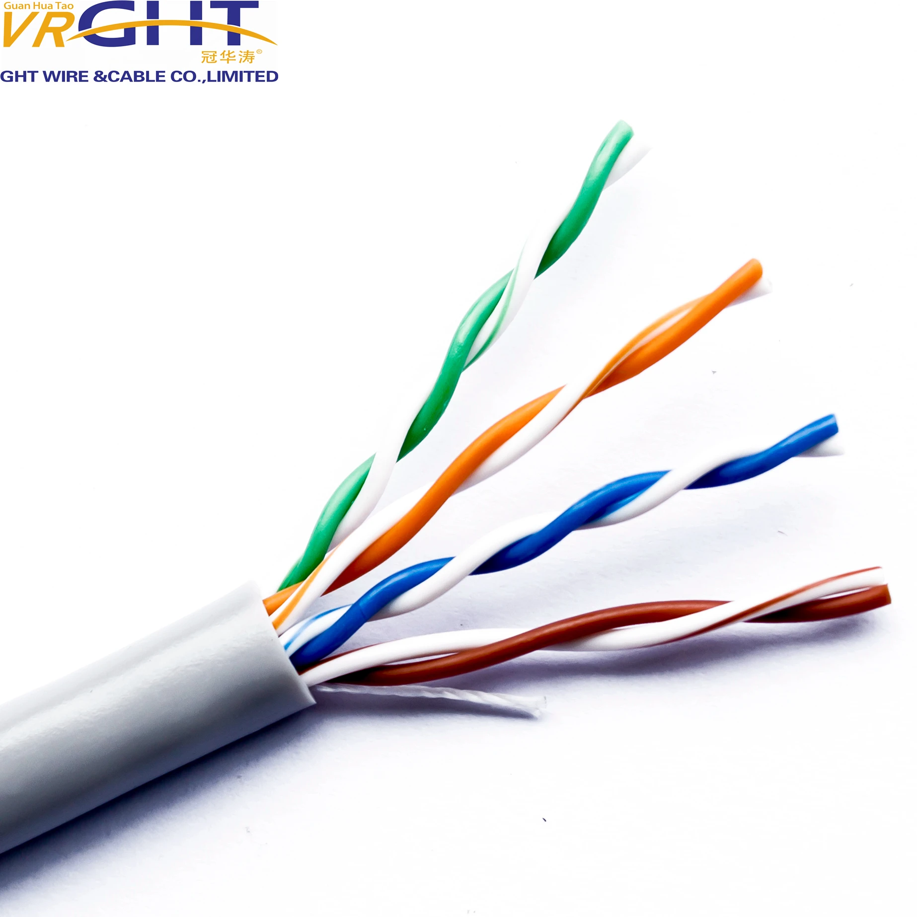 Network indoor UTP CAT5E cable protected by non-flame propagating sheath colored 100m 305m 1000m utp cat5e lan cable