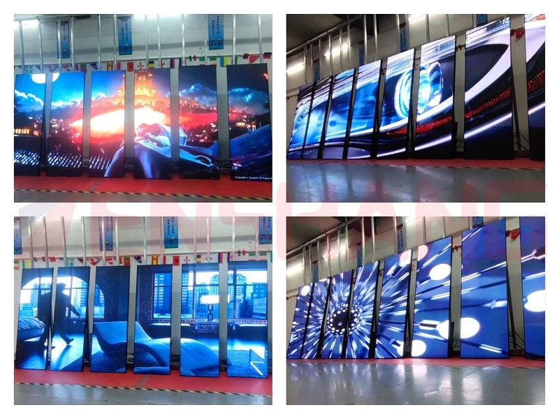 P2.5 P3 P4 Wifi Control Flip Frameless Stand Outside Mirror Digital Vertical Banners Video Wall Board Display Led Screen Poster