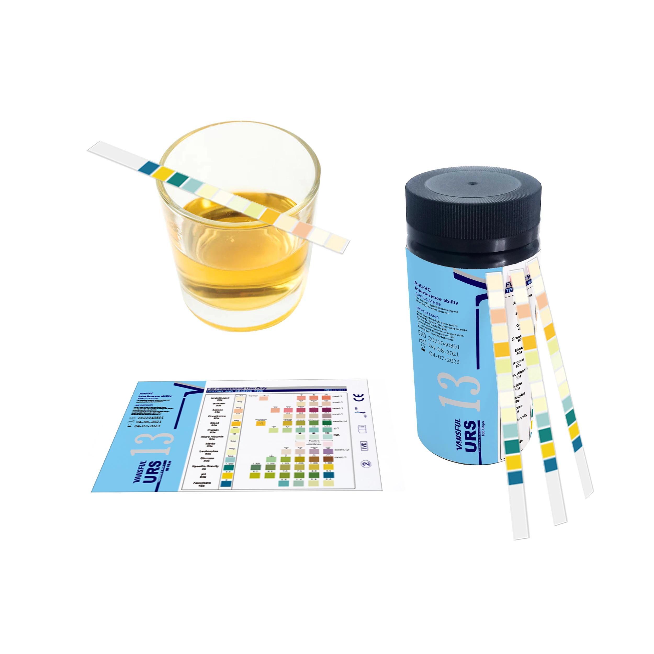 High Accuracy 13 Parameters Urine Test Strips Urine Dipstick Test Strip Urine analysis kits