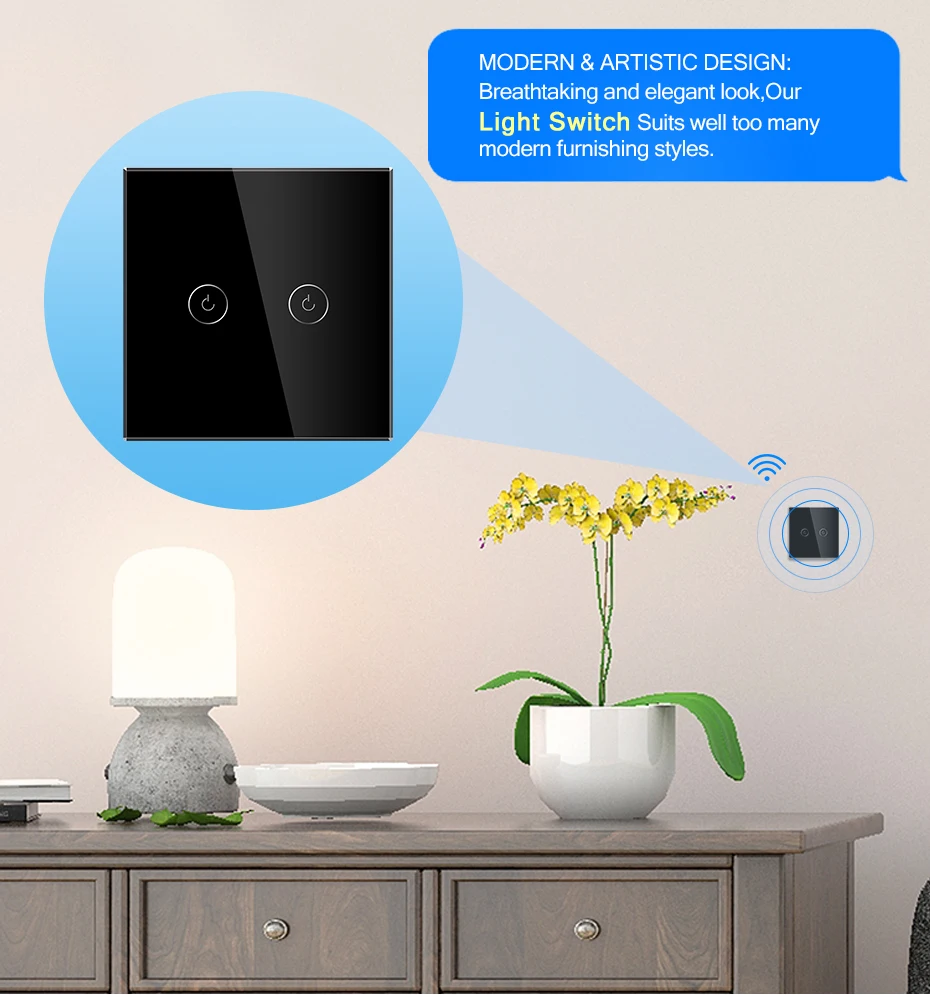 Alexa Echo google Assistant электрические tuya пульт дистанционного управления сенсорный Умный Свет жизни Wi-Fi беспроводной wifi умный выключатель