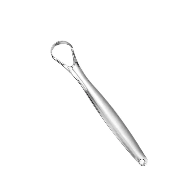 Stainless Steel Gold Silver Reusable Free Sample Tongue Cleaners Copper Tongue Scraper Cleaner