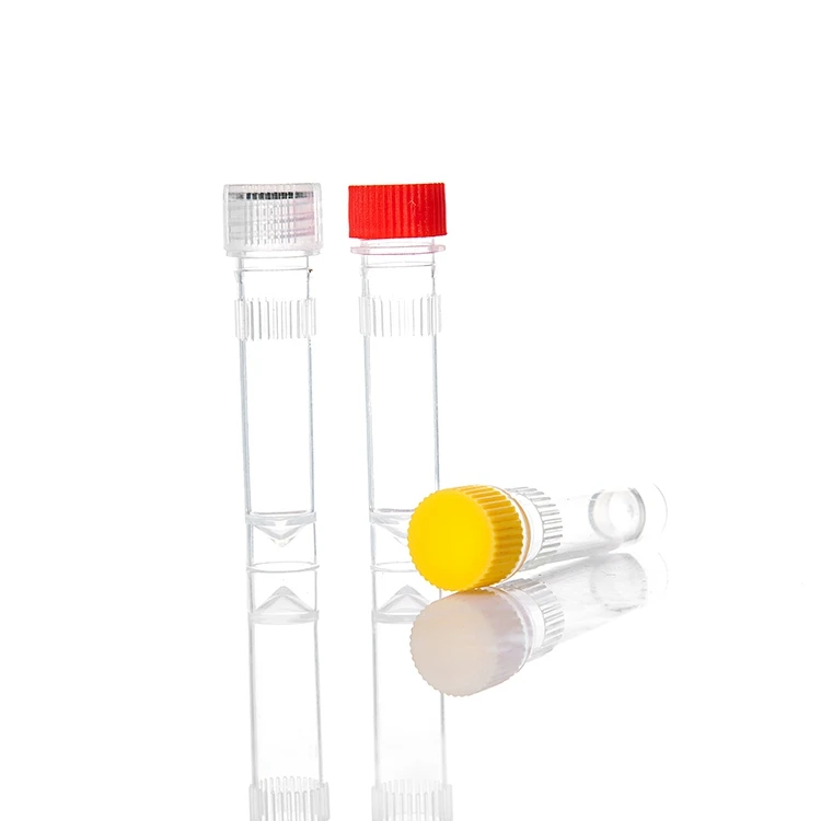 Labs use Disposable Laboratory  Cryovial tube with Plain White Edge Glass Medical Packing Foil Feature Origin
