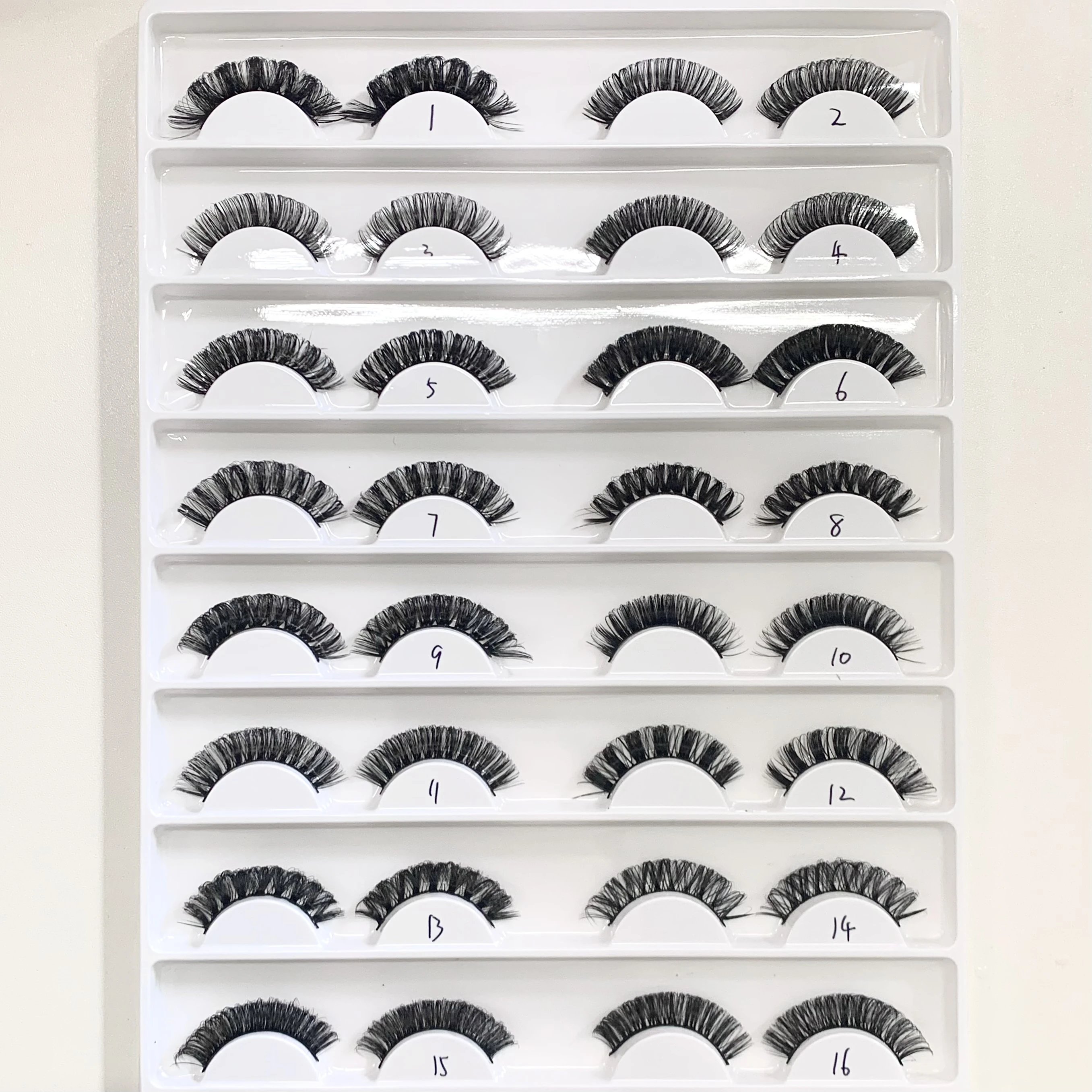Custom Logo D Curl Russian Full Strip Eyelashes Vendors Faux Natural 3d Mink Lashes  Wholesale Eyelashes