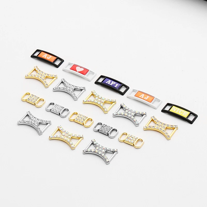 New AF1 Shoelaces Buckle Rhinestone Shoe Decorations Sneaker Kits Metal Lace Buckle Sports Metal Kits Shoe Accessories
