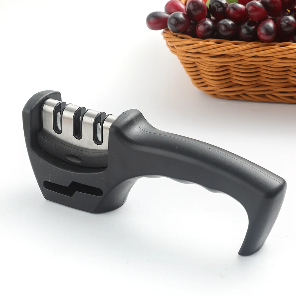 Wholesale Kitchen Small Tool Knife Accessories 3-Stage Professional Knife Sharpener