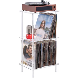 Acrylic three-layer bookcase and small display cabinet Document/transparent magazine cabinet (disassembly)