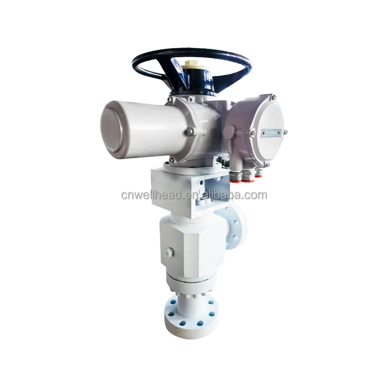 FACTORY DIRECT SALE API 6A HIGH PRESSURE ORIFICE ADJUSTABLE CHOKE VALVE WITH ELECTRIC ACTUATOR WP 14MPA~105MPA