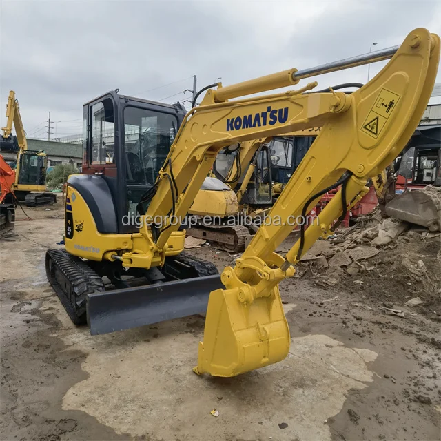 Professional low price sale of used machines Komatsu PC35 hydraulic crawler excavator