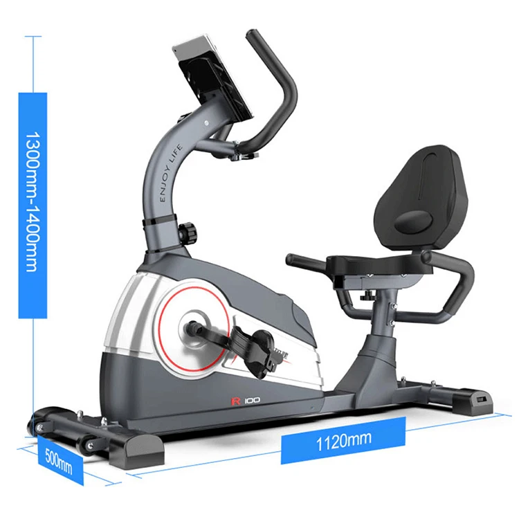 Recumbent Fitness Bike 8 levels of Magnetic Resistance Modern Exercise Bike with Digital Electronic Display