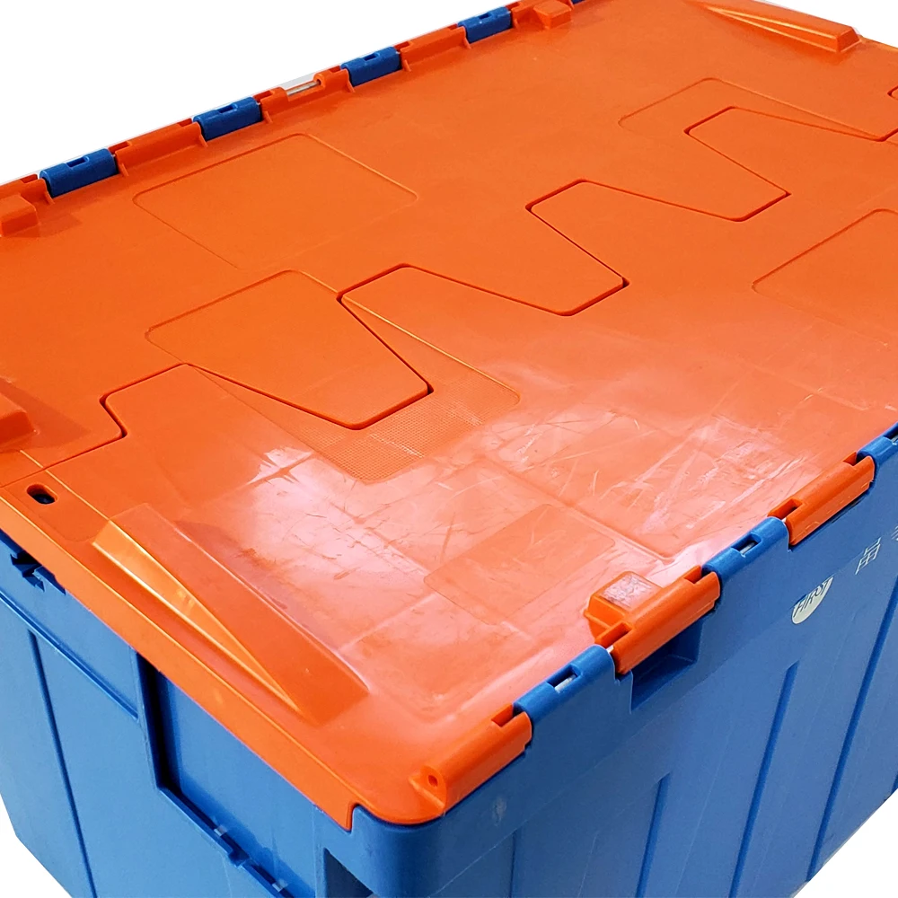 Heavy duty wholesale moving nesting box industrial plastic containers nestable crates with plastic lid