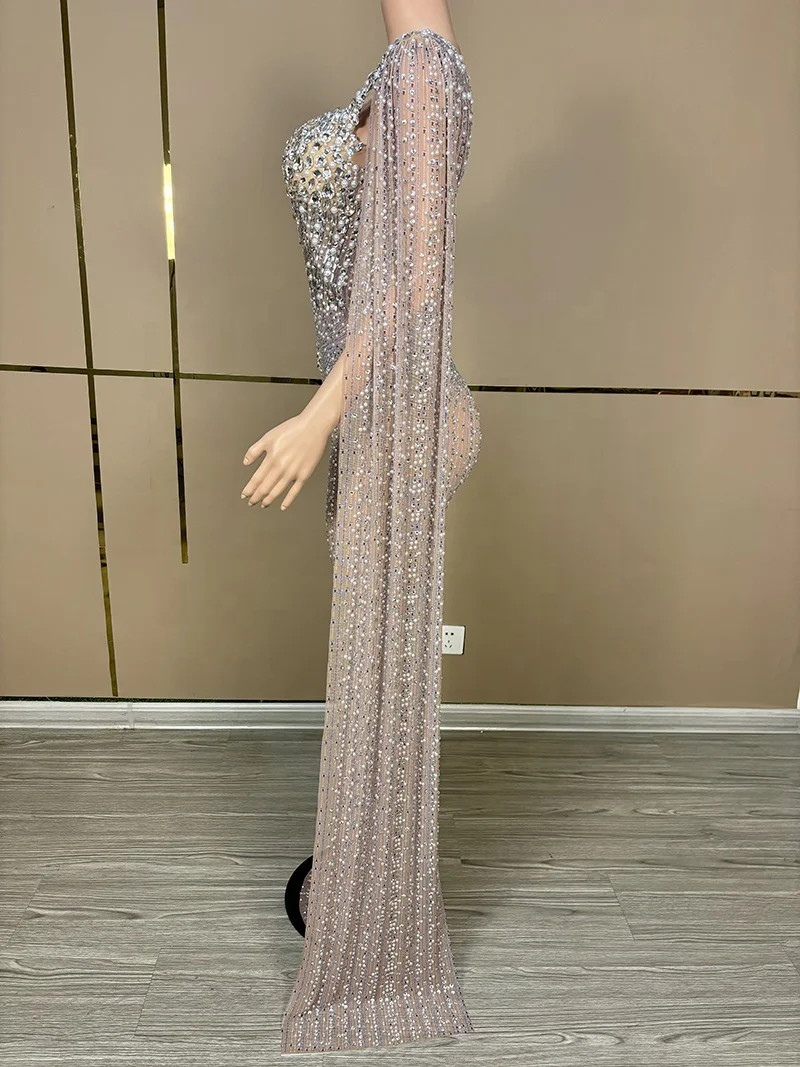 dropshipping product luxury birthday party crystal evening dresses formal dresses sexy rhinestone women clothing wholesale