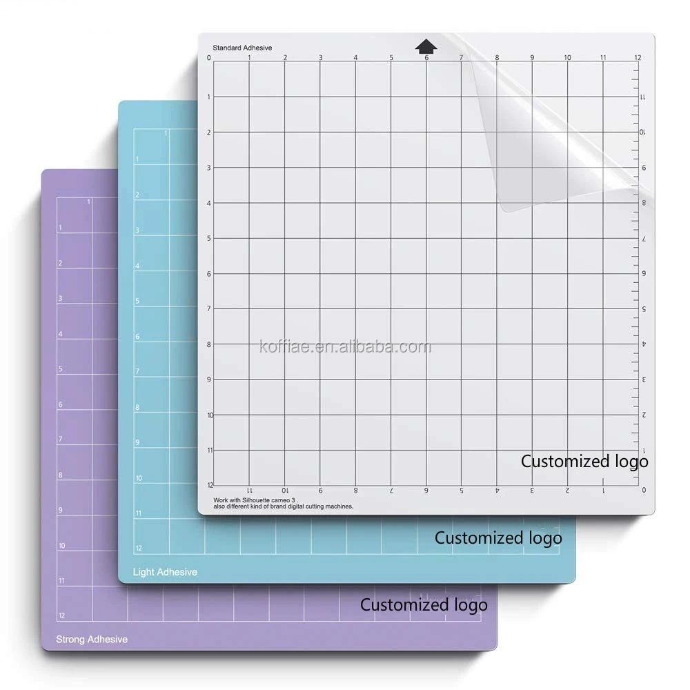 Hot Selling Silhouette Cameo Non-Slip Flexible Grid Cut Mats Adhesive Sticky Cutting Mat