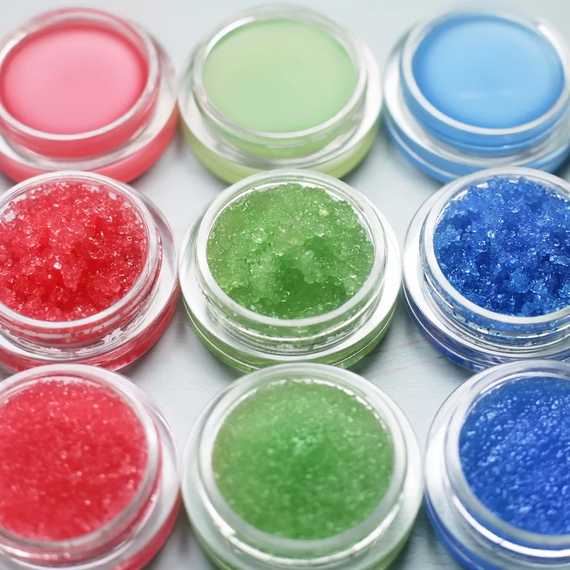 Vegan Fruit Lip Scrub Private Label 2 in 1 Moustirzing Lip Care Balm Sugar Lip Scrub