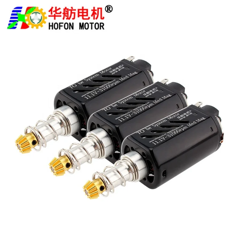 Hofon factory HF480VA-7019T Long shaft High Speed 11.1V 31000RPM DC Carbon brush Motor for AEG Gel Blaster Toy Gun