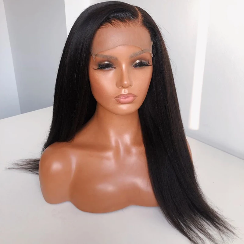 Customized 400% Density Pixie Curls Kinky Curly Virgin Brazilian Cuticle Aligned Human Hair Lace Front Wigs For Black Women