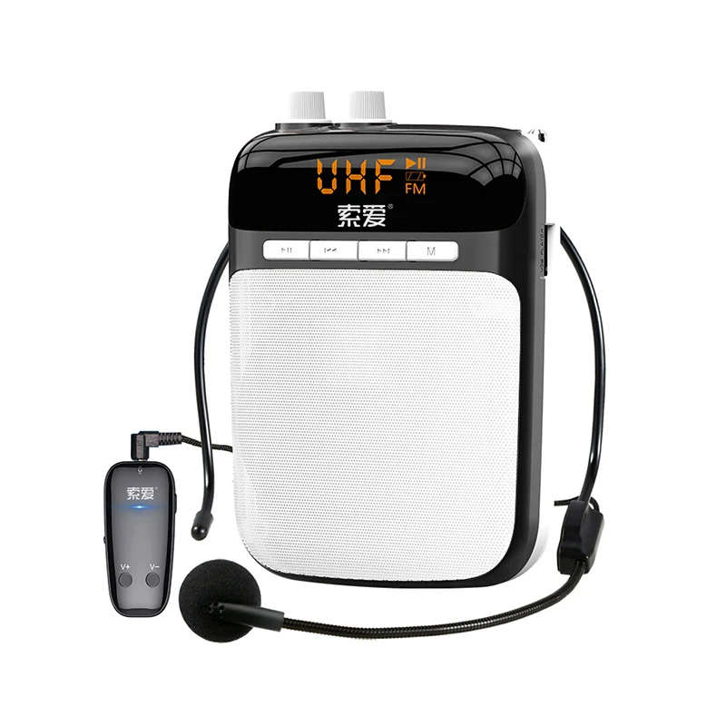 S-708 Multi functional Digital Display Portable UHF Wireless High Power Voice Amplifier