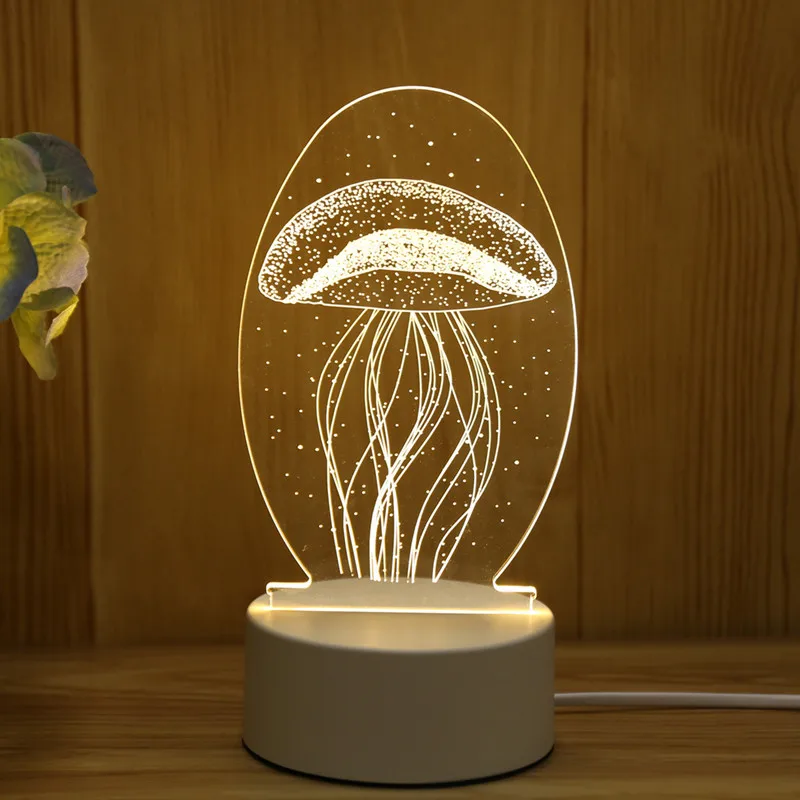 USB Promotional Custom Acrylic Lamp Gift Table Lamp Night Light  Anime Acrylic Lamp LED 3D Night Light