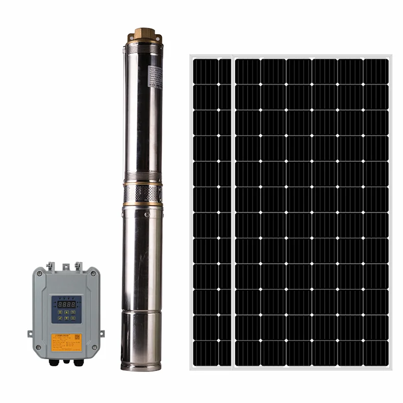 Gunes Enerjili Su Pompasi Bomba De Agua Submerslvel Solar Para Poco Profundo Com Painel Deep Well Submersible Water Pump
