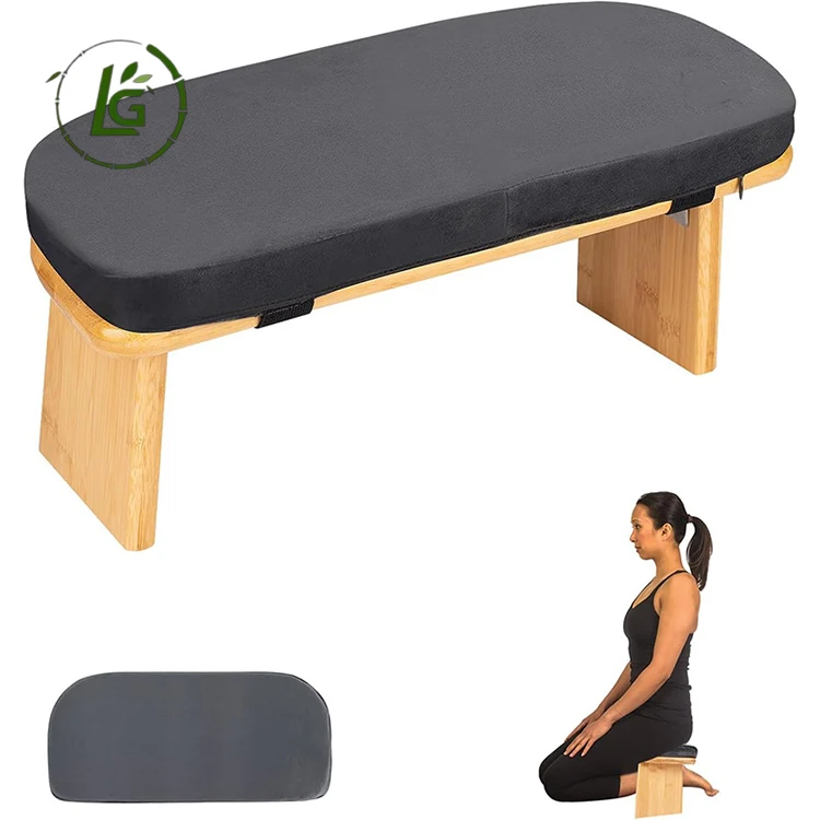 Legend Classic Style portable meditation folding floor kneeling stool chair meditation seat bamboo meditation chair for relax