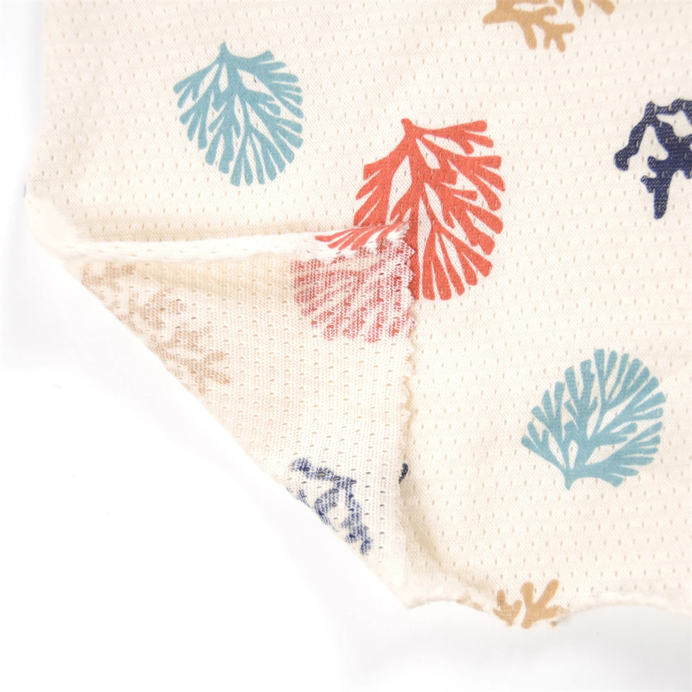 Wholesale Gots Certified Custom Print 100% Organic Cotton Mesh Fabric For Baby Clothes