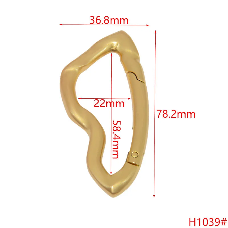 high quality wholesale metal zinc alloy spring ring special-shaped carabiner big size key holder key ring