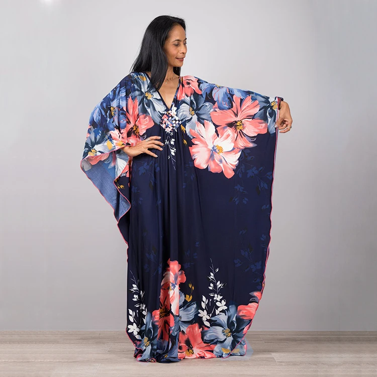 Wholesale Islamic Clothing Printed Plus Size Dubai Kaftan Dress For Muslim Women
