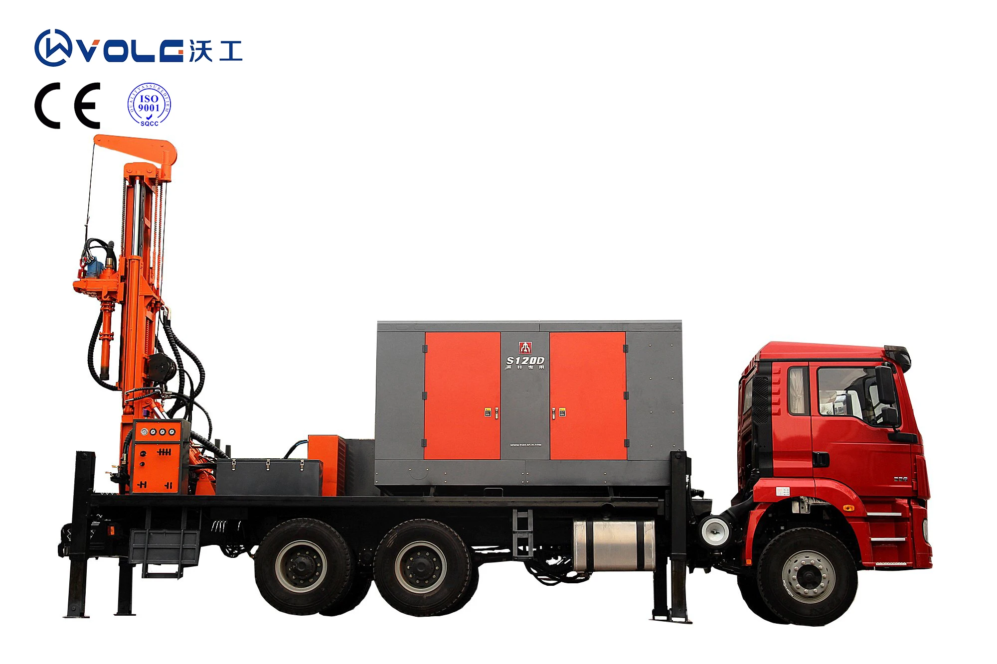 800m Truck mounted water well drilling rig Drilling rig for water well DTH Drilling machine with air compressor