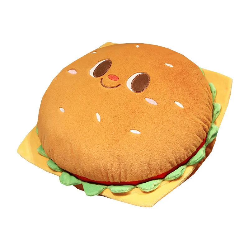 Custom cute hamburger toast chicken leg Plush pillow office rest student dormitory sleep Soft Cushion Plush toy