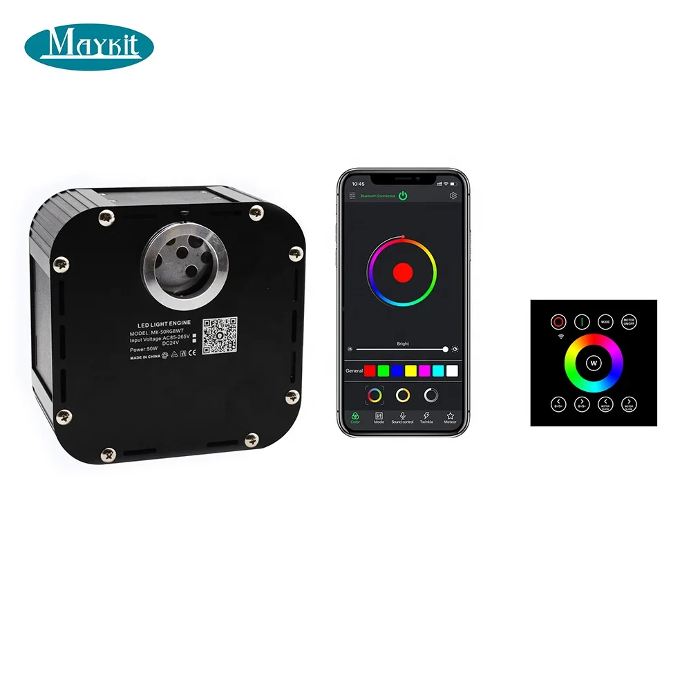 50w RGBW app control led fiber optic light source with twinkle effect for starry sky ceiling lighting
