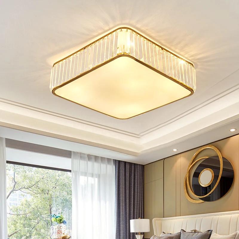 Современная простая светодиодная хрустальная лампа, роскошный потолочный светильник для прихожей, креативная индивидуальная лампа для балкона, коридора