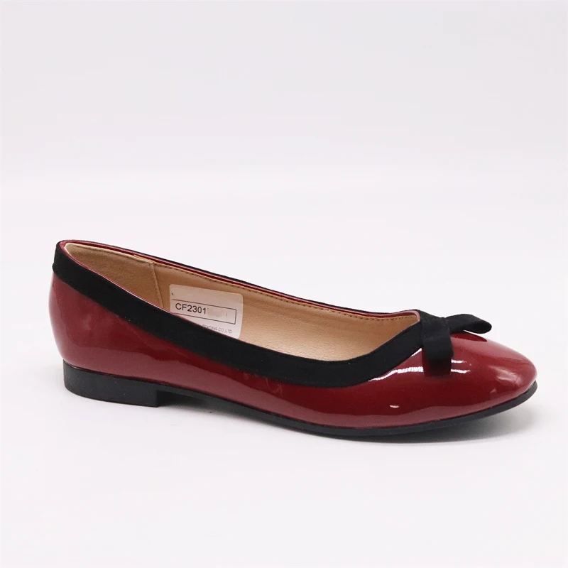 Wholesale Luxury PU Chic Ladies Flat Shoes Pointed Toe Soft Ballet Flats Party Women Shallow Loafers