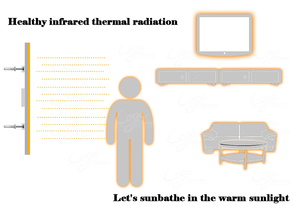 Aluminum thermal reflector Floor standing CF060M 600 WFreely set target temperature IR Carbon crystal infrared Panel heaters