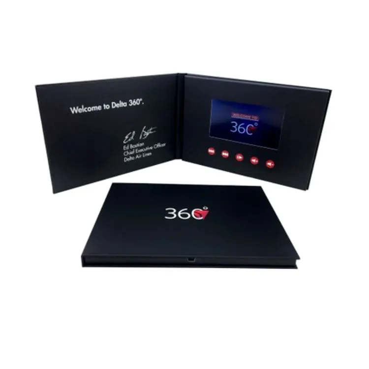 7 Inch Customized Video Book Digital LCD TFT Screen Video Brochure Catalog For Greeting Gift Invitation Business Card