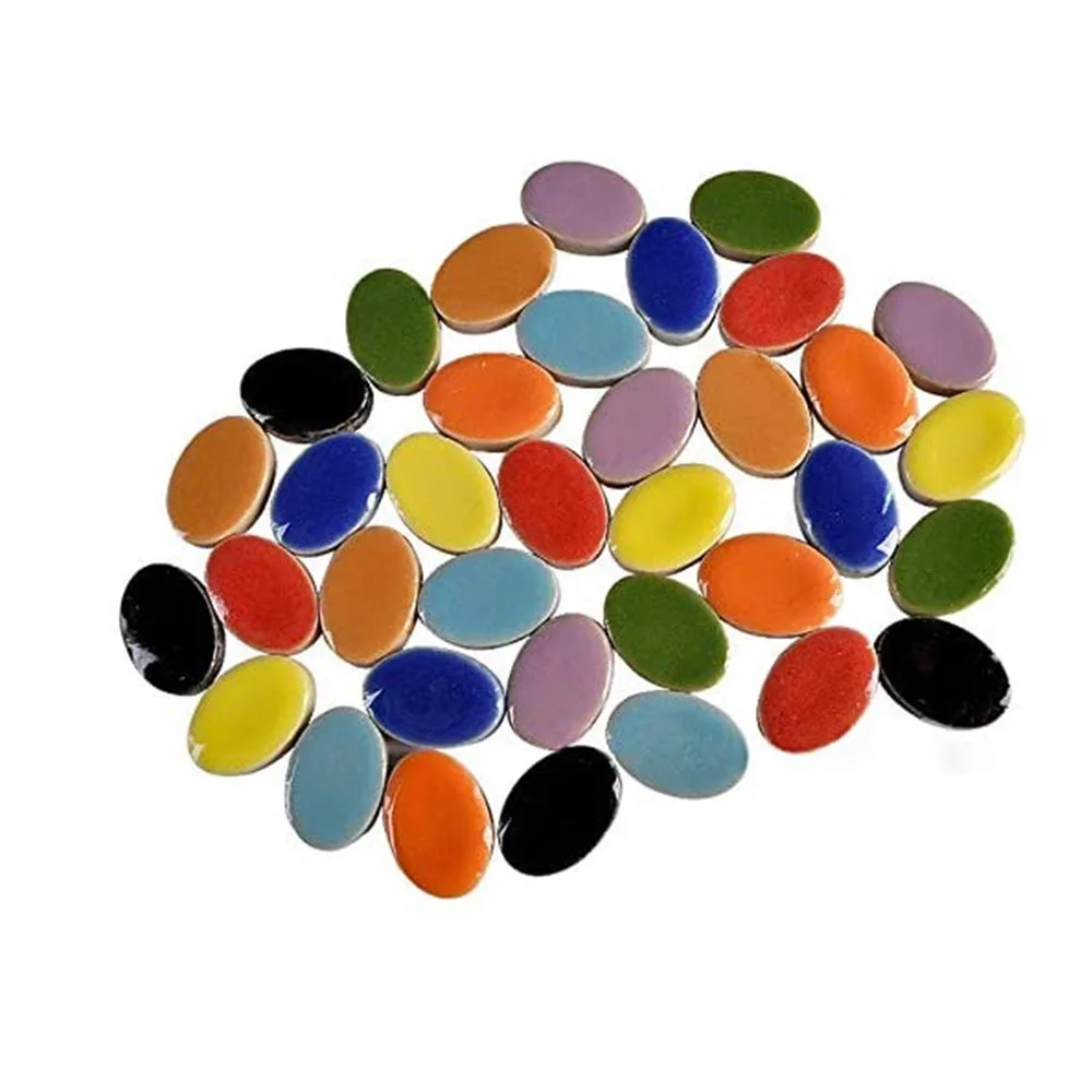 5mm oval ceramic pebble art mosaic tile creative ceramic mosaic tile