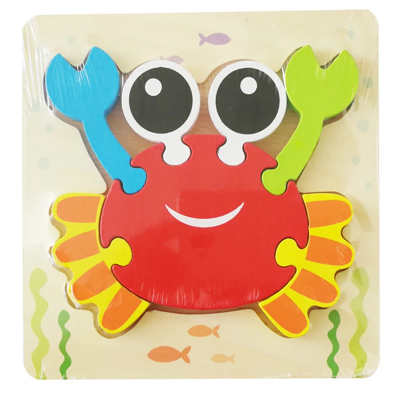 Promotional custom kids wooden creative puzzle jigsaw toys learning wood toys wood toddler puzzles for educational