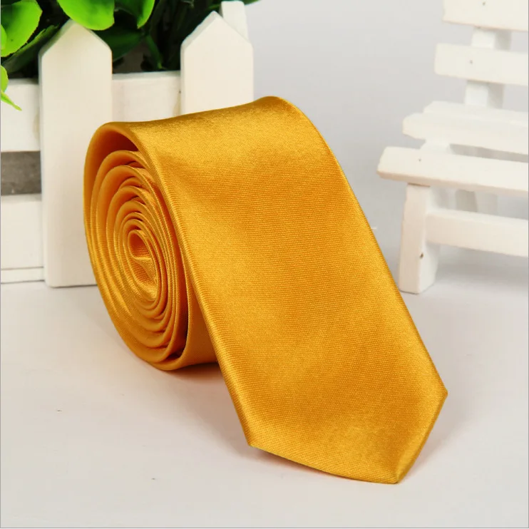Wholesale 24 Color 5CM Slim tie Solid Color Sage Green Polyester Narrow Skinny Neckties For Man